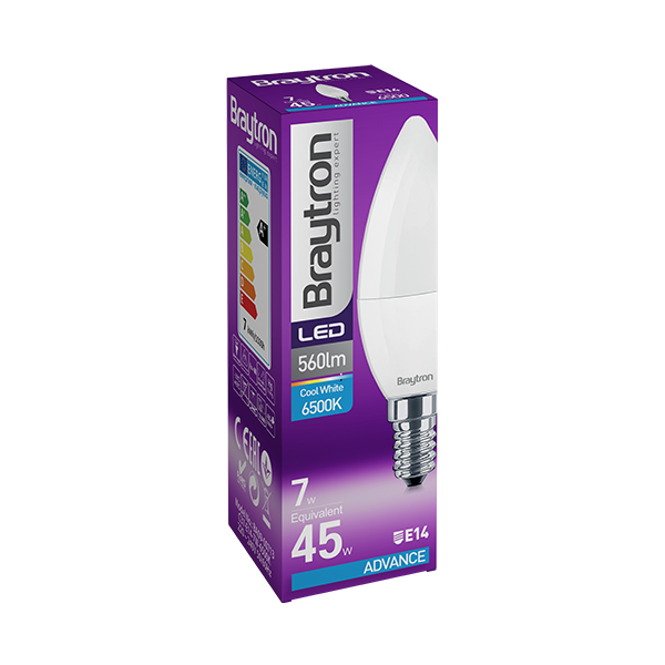 Braytron BA09 7W E14 Mum Ampul 6500K