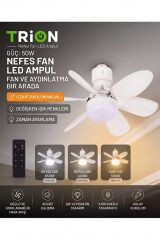 TRN-1300 Kumandalı LED Tavan Vantilatörü (E27 Duy Uyumlu)